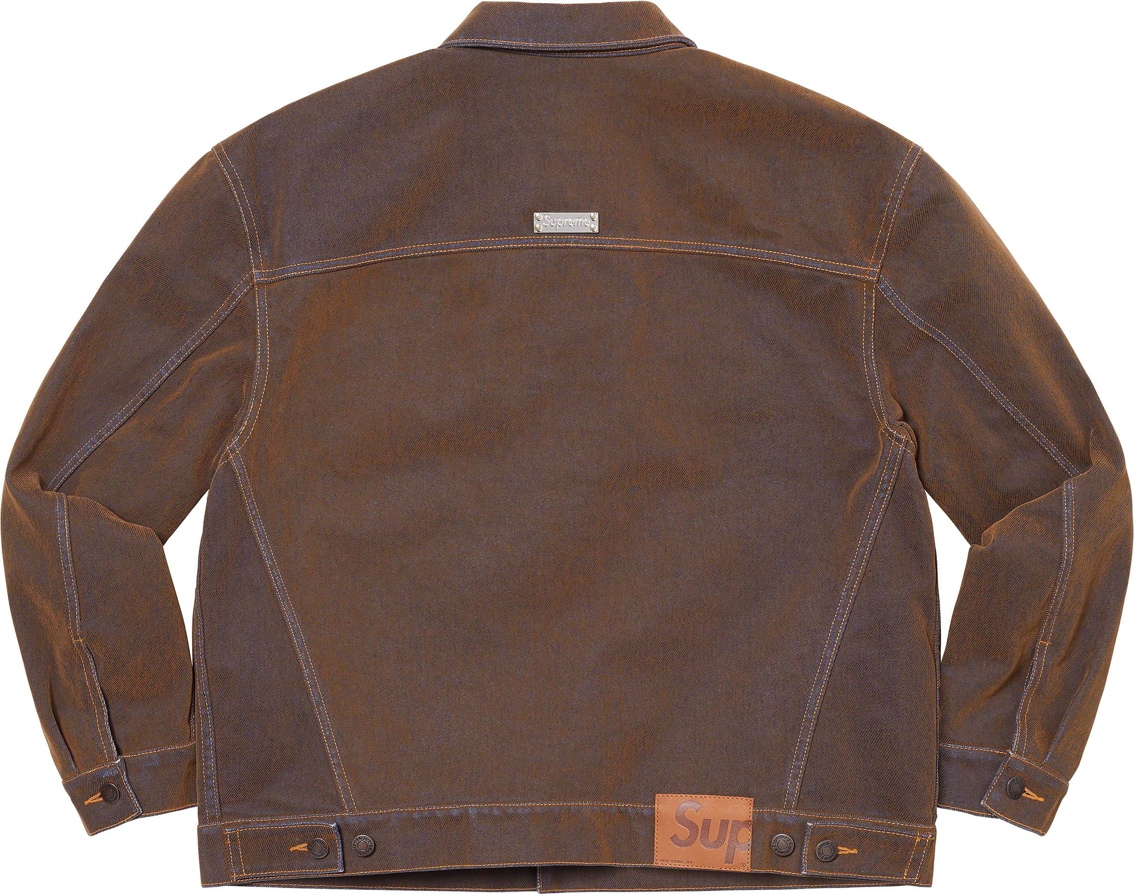Flocked Denim Trucker Jacket view 7